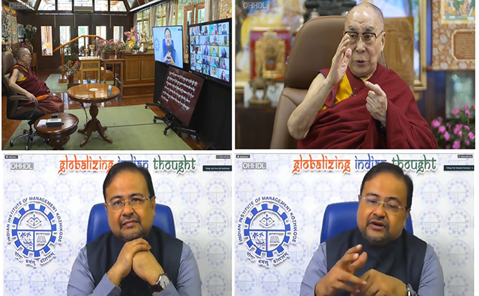 IIM Kozhikode Director Joins the Dalai Lama in Conversation on Global Relevance of Indian Thought System