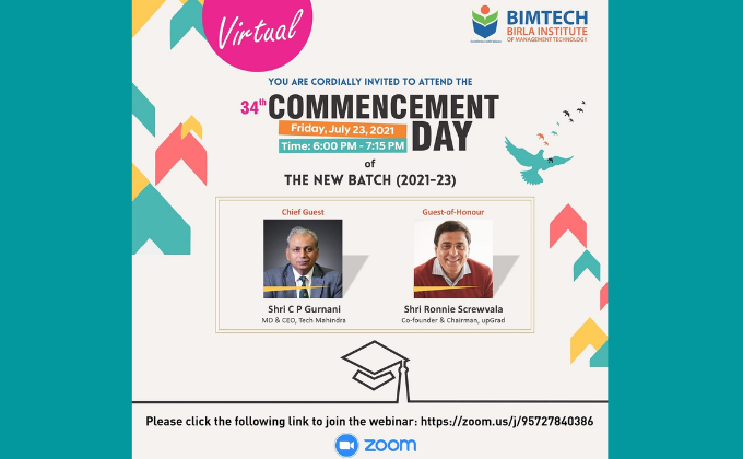 34th Commencement Day of BIMTECH, Greater Noida