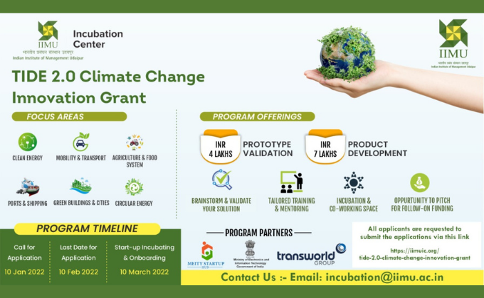 IIM Udaipur Incubation Centre launches first-ever Startup Cohort towards Climate Change