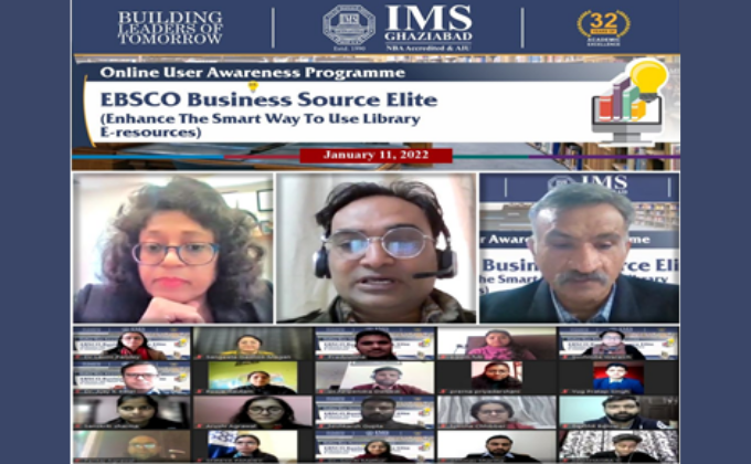 IMS Ghaziabad Organized User Awareness Programme on “EBSCO Business Source Elite